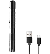 ELFGO Rechargeable Pen Light, Zoomable Led Penlight Inspector Flashlight Pocket Flashlight with C...