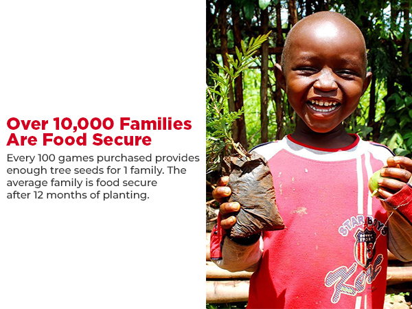 Every game plants a tree. Together we are making an impact.