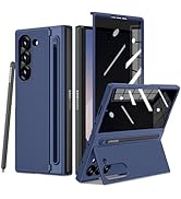 Ruky for Samsung Galaxy Z Fold 6 Case with Hidden Foldable Kickstand, [Not for Z Fold 5 ] with S ...