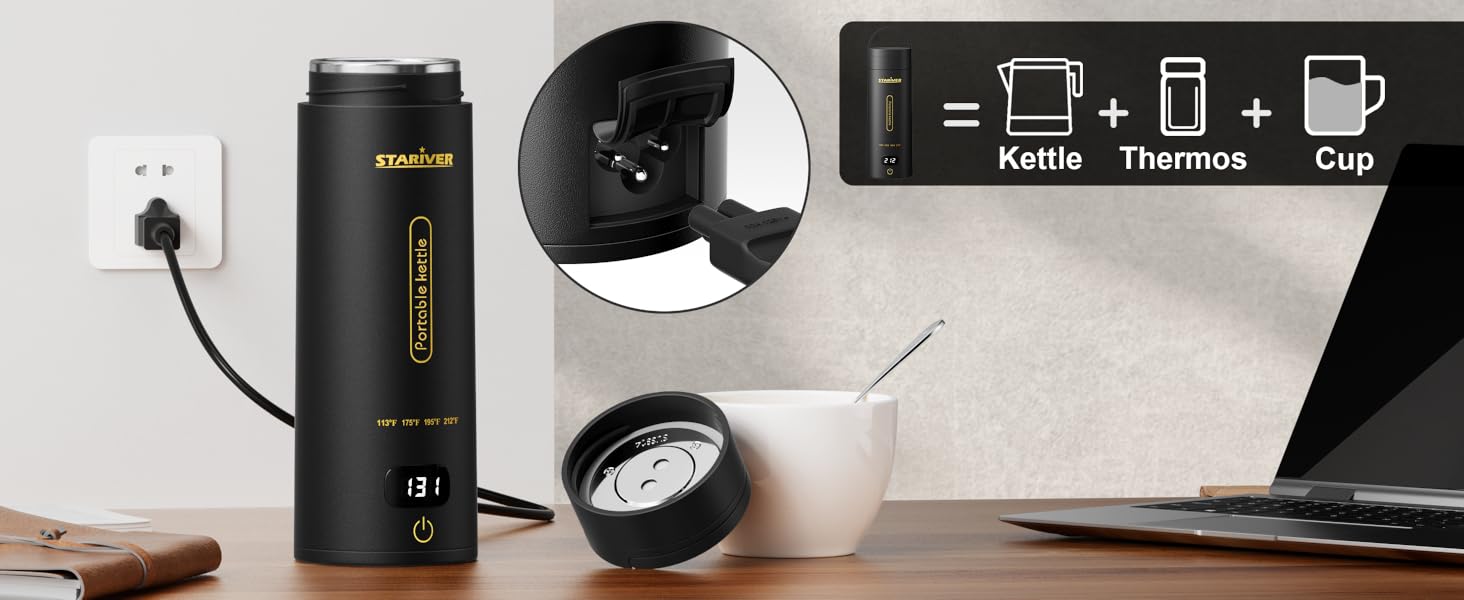 Portable Electric Kettle Small Mini Travel Electric Tea Kettle Hot Water Boiler