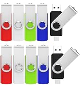 ABLAZE 16GB USB C Flash Drive 10 Pack, OTG USB 2.0 + Type C Memory Stick Dual Type C Thumb Drive ...