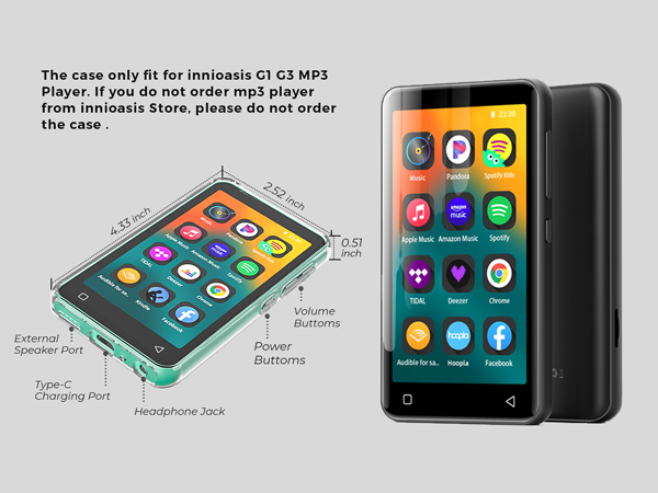 Case for innioasis G1 mp3 player