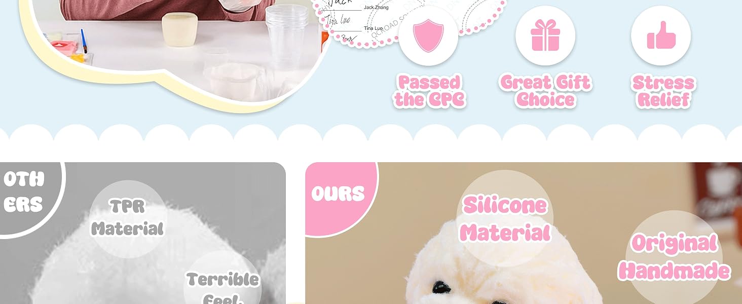 Puppy Taba Dog Squishy - Ultra Soft Silicone Dog Squishy