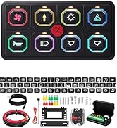 IZTOSS 8 Gang Switch Panel Automatic Dimmable RGB LED Touch Control Panel Box Electronic Relay Sy...