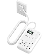 Alitayee 6 USB(2 USB C) Surge Protector Power Strip- Travel Power Strip with 24W USB Charging Sta...