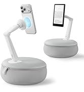 SAIJI Magnetic Cell Phone Stand for Bed-Mini Kindle Pillow Holder with Dual Axis Arm,Phone Holder...