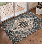 Ciicool Washable Vintage Area Rug, 2x3ft Small Boho Rug, Ultra Soft Rugs for Entryway, Non-Slip E...
