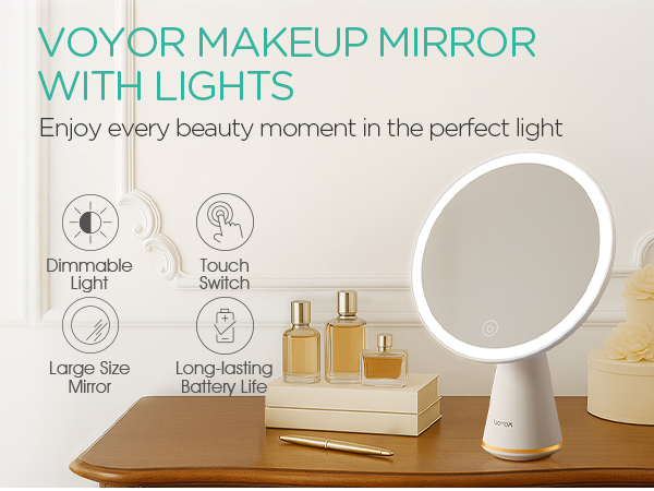 lighted makeup mirror
