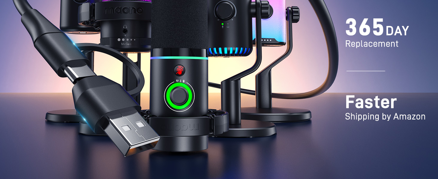 MAONO USB A&amp;C 2 in 1 microphone cable