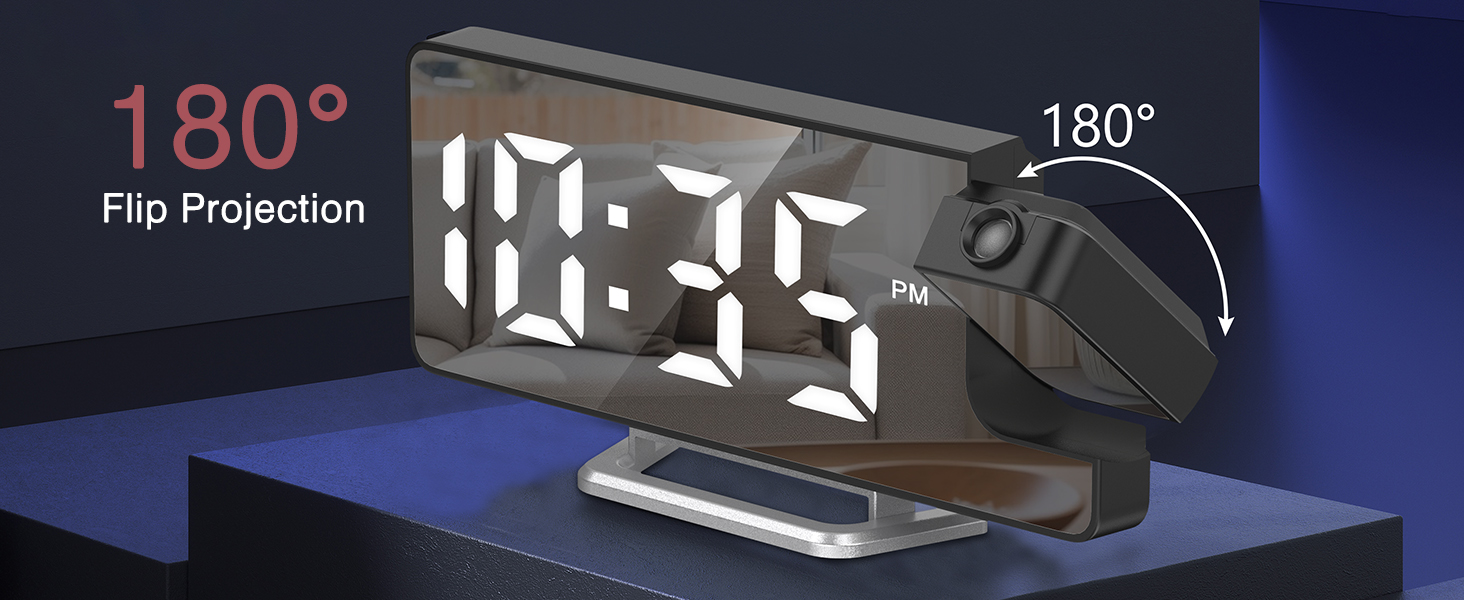 Projection Alarm Clock for Bedroom