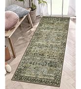 LIVEBOX Oriental Hallway Runner Rug 2x6 - Floral Rug Kitchen Rug Runner Long Entryway Rug, Low-Pi...