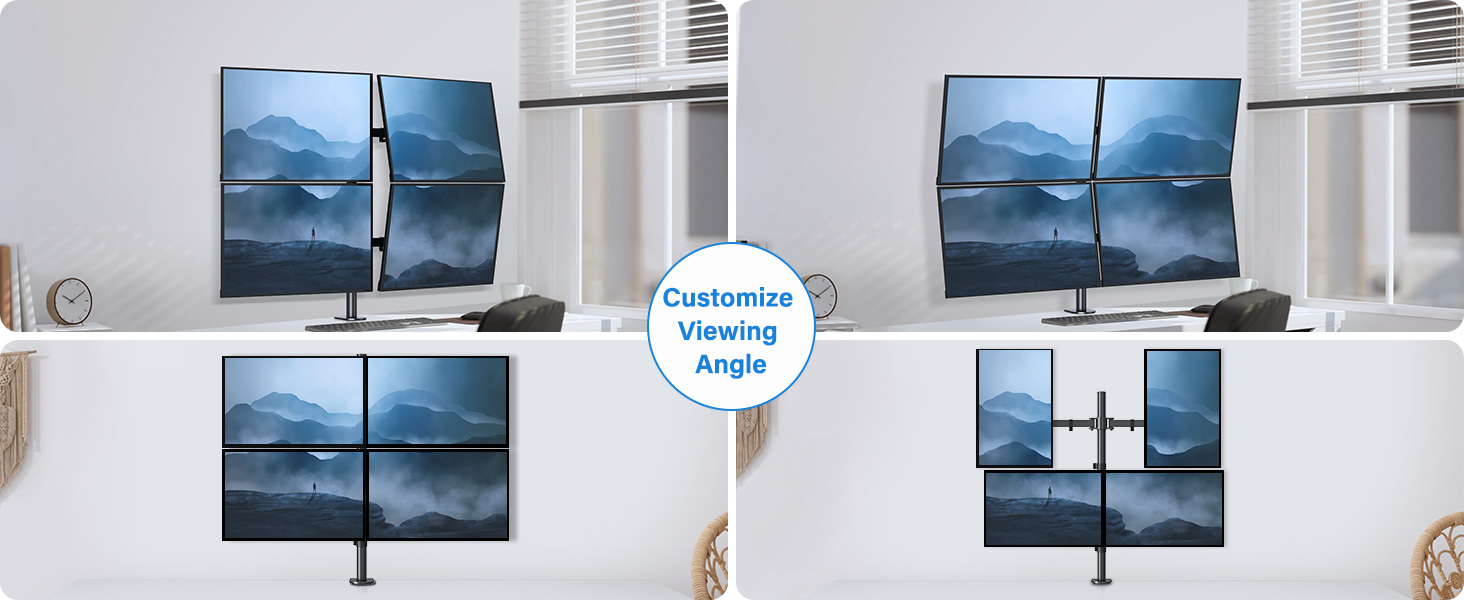 desk mount for 4 monitors