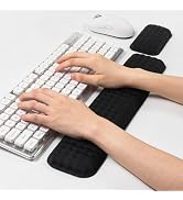 Wrist Rest for Keyboard and Mouse - Soft Memory Foam Wrist Rest Set with Non-Slip Silicone Base, ...