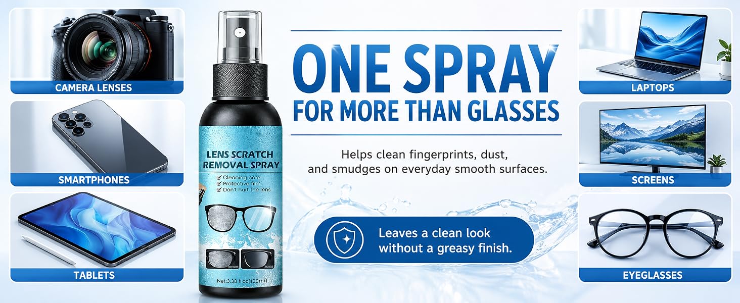 eye glass cleaner minor care optical camera screens smartphone