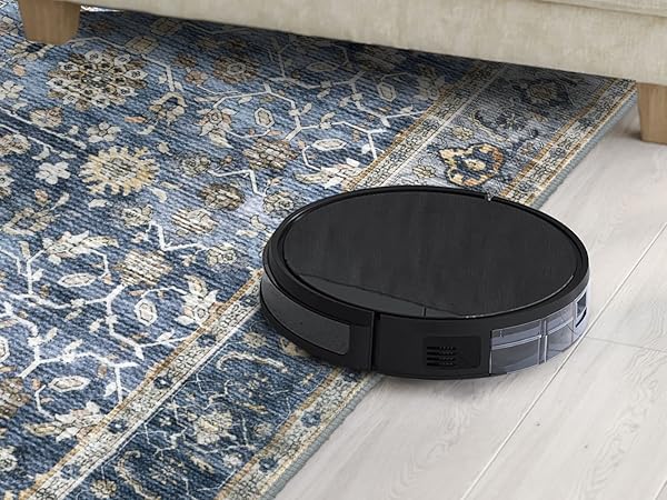 Floral Distressed Print Blue Beige Area Runner Rug