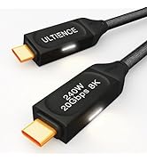 240W USB C to USB C Fast Charging Cable, 4.9ft, Thunderbolt 3/USB 4/PD/8K Monitor Compatible, 20G...