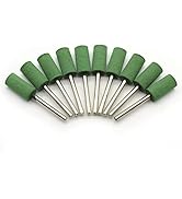 TEMO 10 pc 10 mm (3/8 Inch) Cylinder Rubber Rotary Tool Polishing Burr with 3 mm (1/8 Inch) Shank...