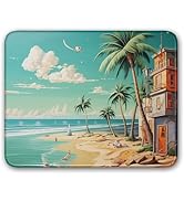 Flodirise Vibrant Color Beach Scene Pattern, Small Gaming Mouse Pad Portable Mouse Pad Travel Mou...