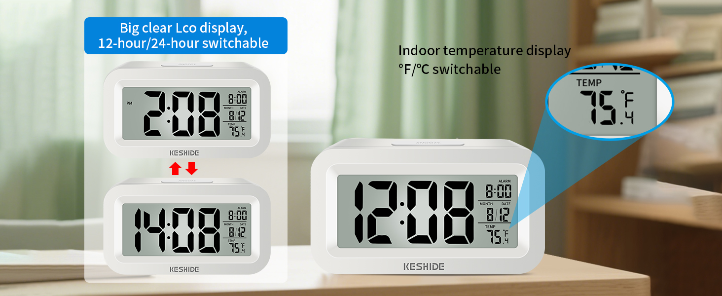 digital clock with temperature
