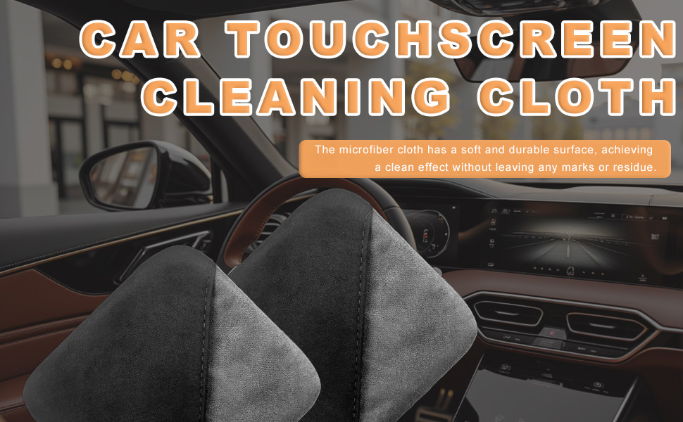 Car Screen Cleaner, Rectangle Microfiber Cloth Non-Scratch Auto Touchscreen Cleaning Wipes