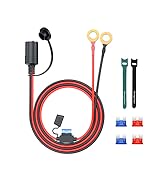 Range Tour O-Ring Terminal to Female Cigarette Lighter Socket Extension Cable, 1m/3.2ft 14AWG Hea...