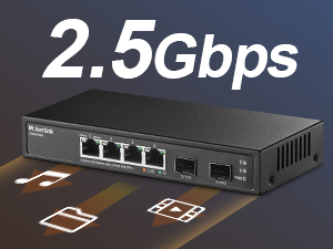 4-Port 2.5G switch with 2-Port 10G SFP