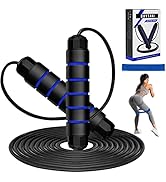 Jump Rope, Tangle-Free Rapid Speed Jumping Rope with Ball Bearings, Skipping Rope with Foam Handl...
