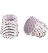 Aspen Creative 51015-2, Empire Clip-On Chandelier Lamp Shade, White &amp; Burgundy, 3" Top X 4" Botto...