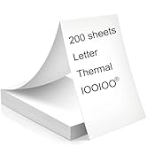 200 pages, thermal printer paper 8.5x11, letter, folded, continuous, perforated, 3 proofing, not ...