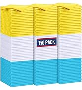 GLIMGLINT Microfiber Cleaning Cloth,150PK Reusable Cleaning Rags,Highly Absorbent Shop Rags Bulk,...