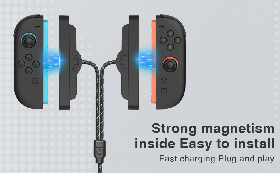 BRONAL Switch 2 NS2 joycon Magnetic Charging Cable