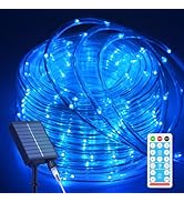 ICRGB Solar Pool Lights for Above Ground, 66FT 200LED 1200mAh Solar Rope Lights Outdoor, IP67 Wat...