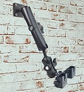 HYS Heavy Duty Drill Base Tablet Handheld CB Radio/Mic Holder Truck Mount, Aluminum 360° Adjustab...