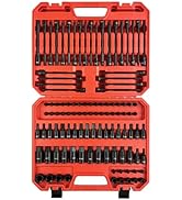 EACELIY 107PCS Bit Socket Set,1/4”,3/8 &amp; 1/2” Drive Bit Socket Set,Torx/Extra Long Torx/Tamper Pr...