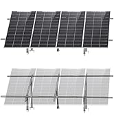 ECO-WORTHY Upgraded Solar Ground Mount Adjustable Multi-Pieces Solar Panel Mounting Brackets Kit ...