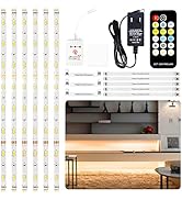 GUPUP Under Cabinet Lighting, 20Ft LED Strip Lights, 12V Low Power Safety Adapter,Flexible Dimmab...