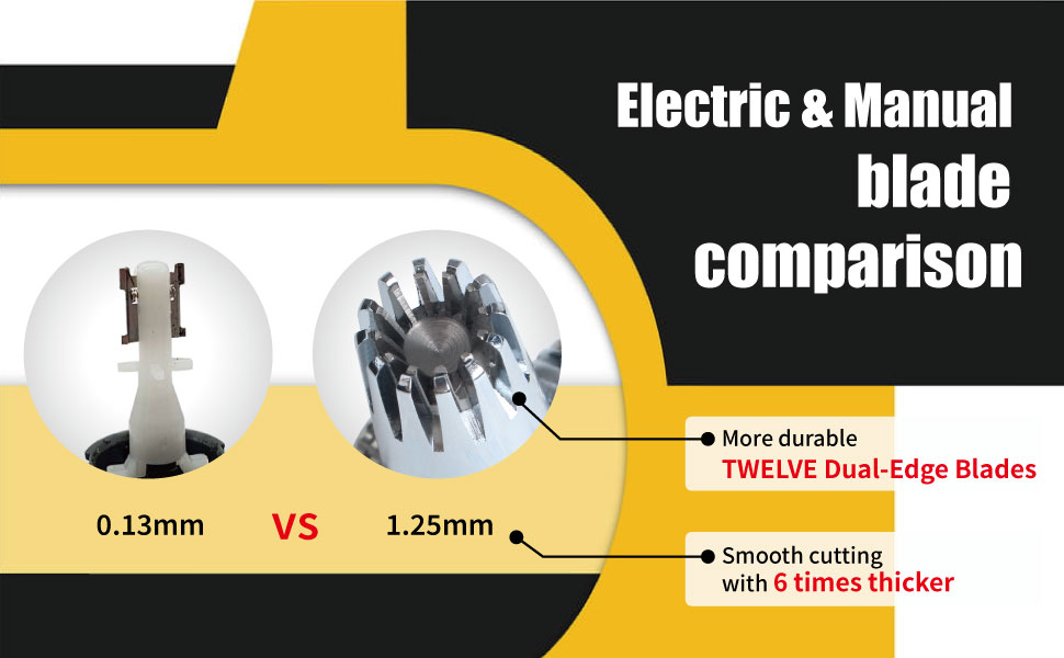 Electric &amp; Manual blade comparison