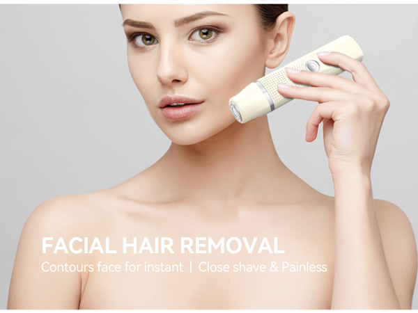 facial hair trimmer for women is in round rotary shaver head