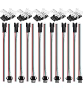 3 Pin Led Strip Connector, SUPERNIGHT 3 Pin Connector for WS2811 WS2812 WS2812B SK6812 LED Strip ...