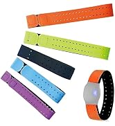 5pcs Replacement Heart Rate Monitor Bands, 0.8x13.8in 5 Colors Soft Heart Rate Strap Adjustable A...