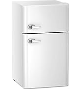 Antarctic Star Mini Fridge 3.1Cu.Ft Compact Refrigerator 2-Doors Freezer Low Noise Defrost Storag...