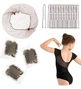 80Pcs Brown Hair Nets for Buns-Invisible Hairnets for Dance Buns with Bobby Pins 30Pcs 12Inch Bro...