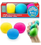 Power Your Fun Arggh Mini Stress Balls for Adults and Kids - 3pk Squishy Stress Balls with Light,...