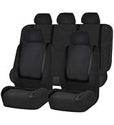 Zpana Car Seat Covers, Full Set Split Non-Slip Vehicle Front &amp; Rear Seat Protector, Durable Comfo...
