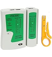Brileine RJ11 RJ45 Cable Tester, LAN Network Tester/Continuity Tester for RJ45 RJ11 Data Cable Tw...