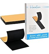 Hasefam 4 Sets 4x6in Wide Hook and Loop Strips with Adhesive,Heavy Duty Mounting Double Sided Rec...
