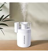 Portable Mini Humidifier, 180ml USB Cool Mist Small Humidifiers for Bedroom, Personal Desktop Hum...