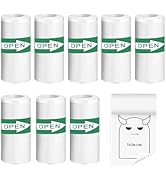 Mini Printer Sticker Paper - 8 Rolls 53x28mm Continuous Thermal Sticker Label for INVISEN Portabl...