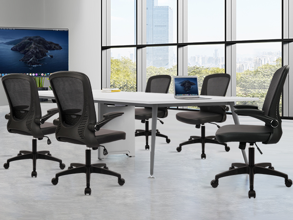 CLATINA Desk Chairs with Wheels, Ergonomic Rolling Mesh Office Chair