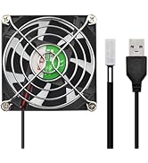 matell Weak Electronics Box Temperature-Sensitive Cooling Fan, Automatically on/Off,for Modem/Rou...